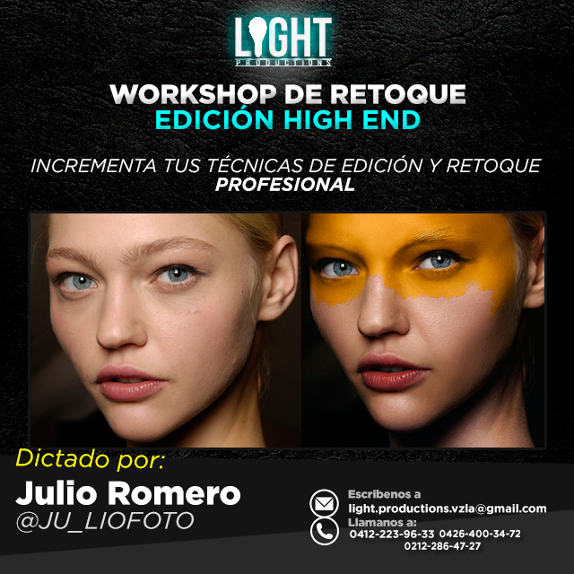 Light_vzla's tweet photo. Workshop de retoque digital high end dale el acabado final a tus trabajos 0412-223-96-33 #Caracas http://t.co/DR5Zh2TJ3A
