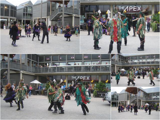 #PrettyGrim morris and #GreenDragons dancing outside <a href="/TheApexVenue/">The Apex</a> tonight before <a href="/TheDemonBarbers/">The Demon Barbers</a> <a href="/Buryfestival/">Bury Festival</a>