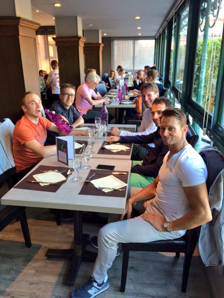 tweetchristiaan's tweet photo. Team dinner and a walk into town #AlbiFrance ..quiet and relaxing night out @jumpUpNow #RestLegs #BlessedAndHumble http://t.co/uNQCKftW1D