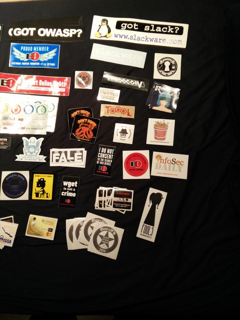 Today's mission: up my laptop's sticker game for the <a href="/SANSNetWars/">SANS NetWars</a> final round tonight @SANSPenTest #PenTestAustin