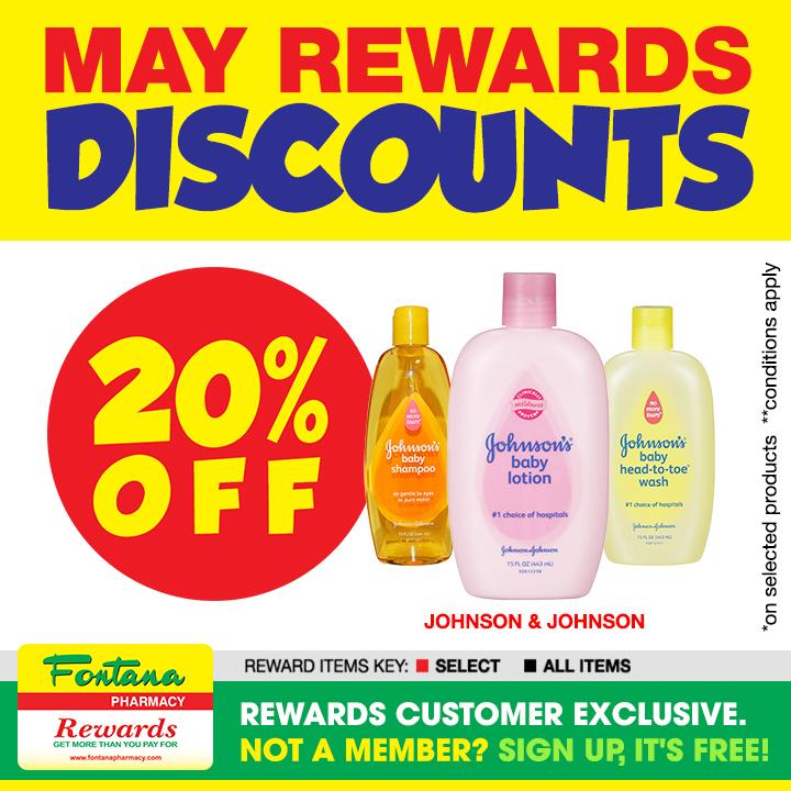 FontanaPharmacy's tweet image. #MayRewards
Big discounts on Johnsons baby products. 
Shop online fontanapharmacy.com