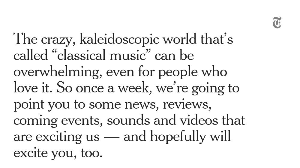nytimesarts's tweet image. Our new classical music roundup launched this week nyti.ms/1ei6jdS