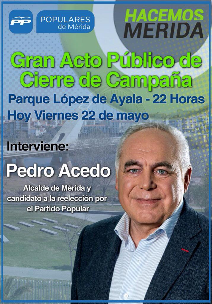 Nngg_Merida's tweet photo. Gran Acto Público de Cierre de Campaña en el Parque López de Ayala, a las 22:00 horas. #HacemosMerida @pedroacedo http://t.co/1yeNypjpQn