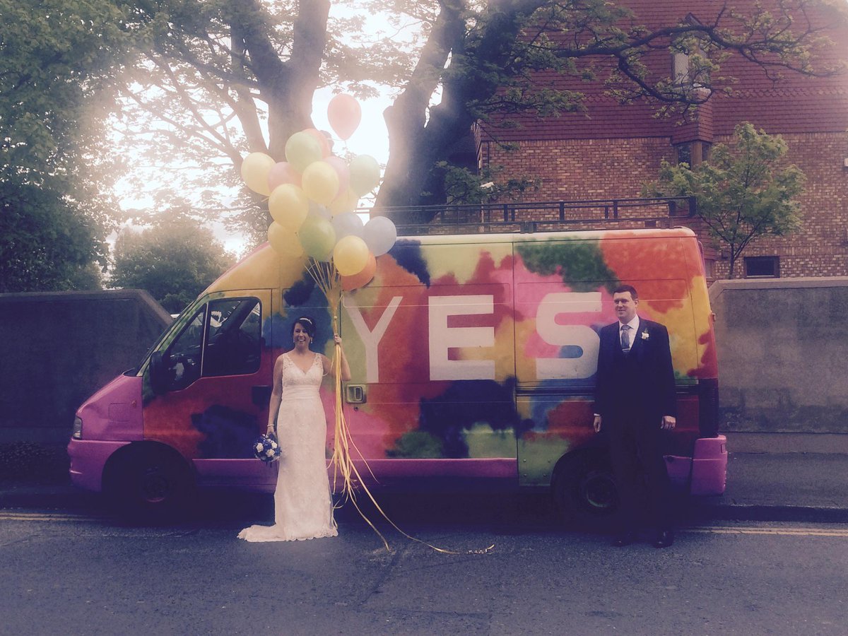 buzzoneill's tweet photo. A wonderful sight in Clontarf right now. @YesEquality2015 http://t.co/9t5sMdK2OF
