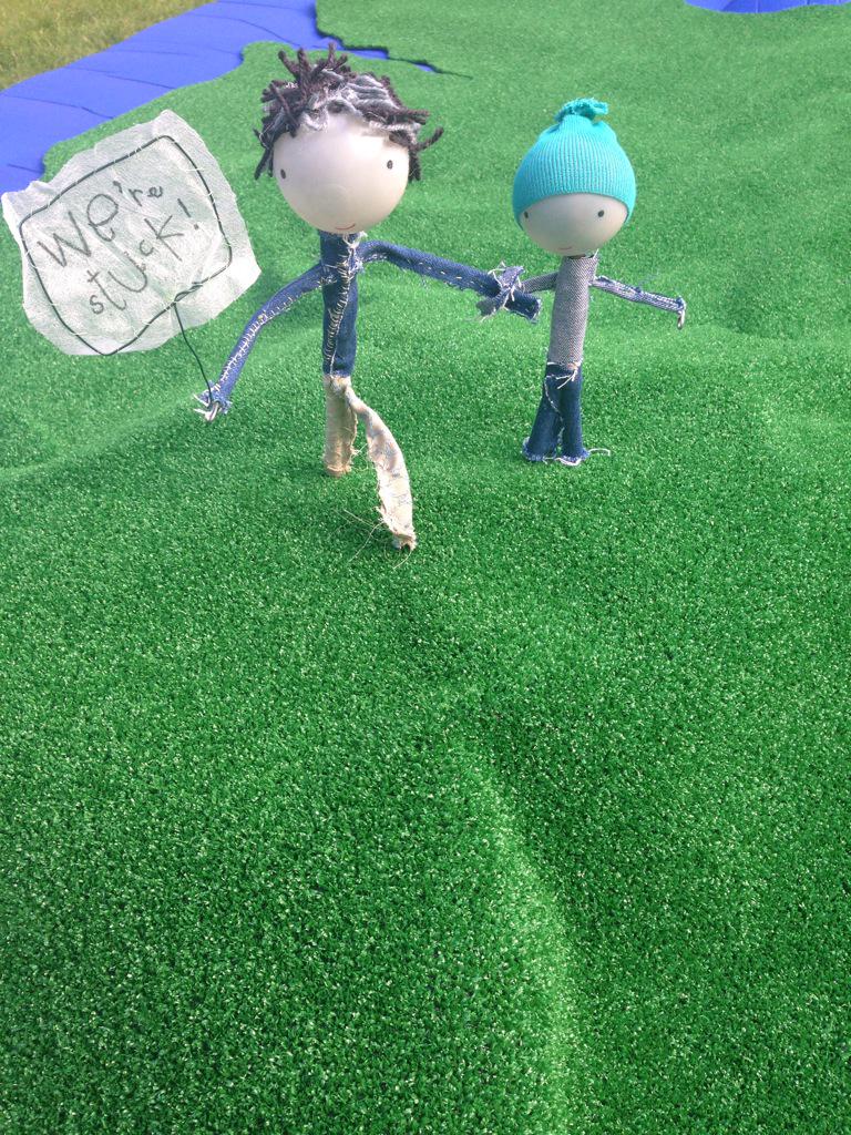 SojoAni's tweet photo. Mr Dedalus &amp; Icarus are stuck on #HopIsland ready for tomorrow's crafty family fun @CurveLeicester @thesparkarts http://t.co/fxWM9RSuFy
