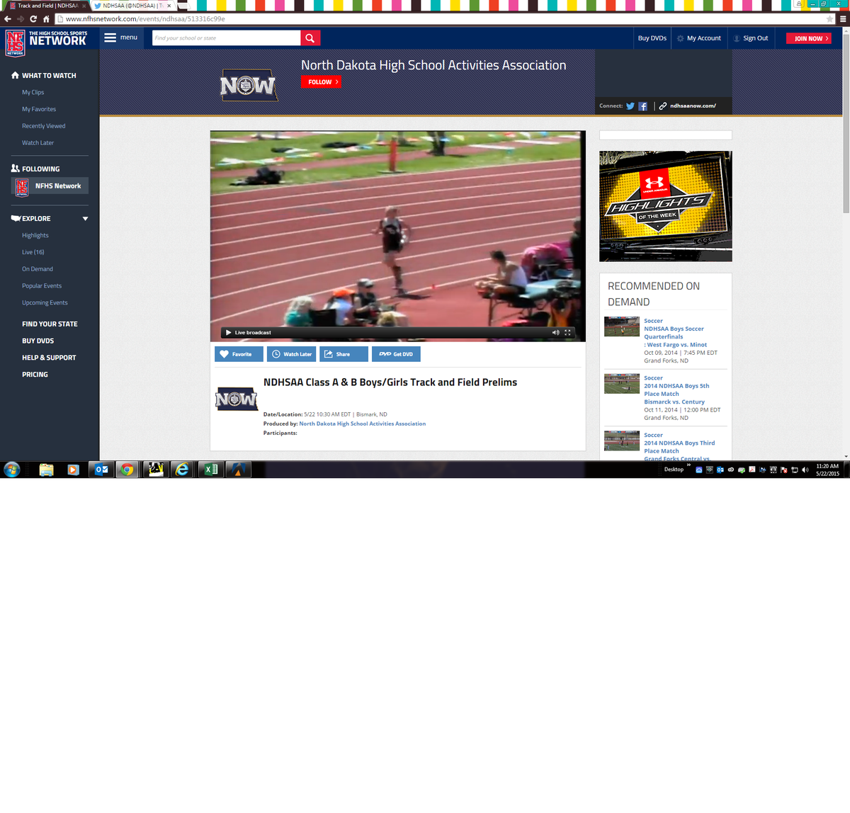 Stephanie_liner's tweet photo. @NDHSAA my live feed from Track in Bismarck is froze.... :( http://t.co/zwBNlDc96z