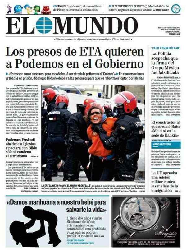 subversivos_'s tweet photo. Financial Times alaba a #Podemos, mientras las gacetillas de España los comparan con ETA
#VotaPodemos24M http://t.co/bzfWig5qOR