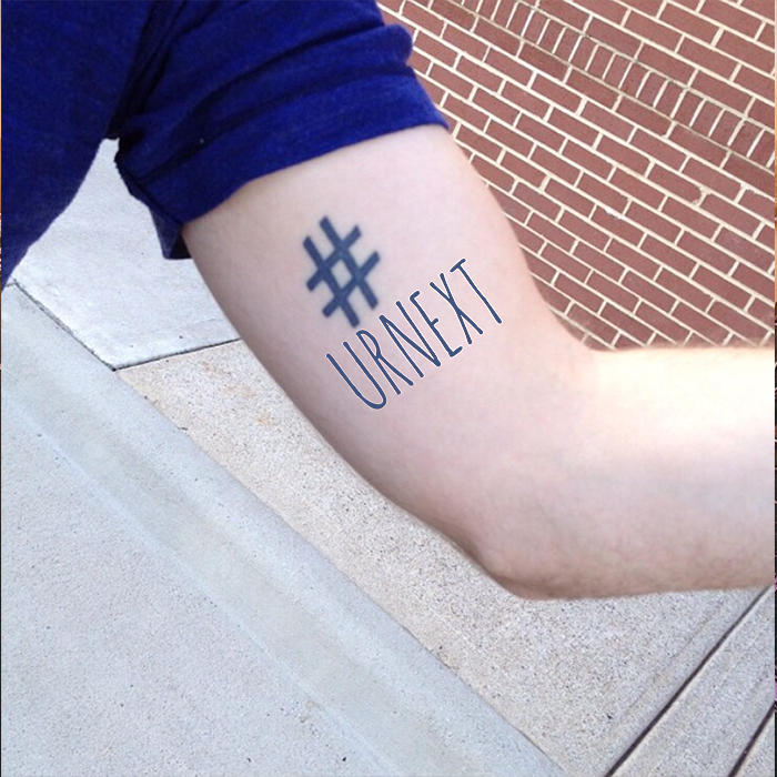 PROJECTURNEXT's tweet photo. S/O this dude for getting a #URNEXT tat with just 3 DAYS LEFT to ENTER!! http://t.co/Cm2JENGyLP http://t.co/C1kuwvhor2