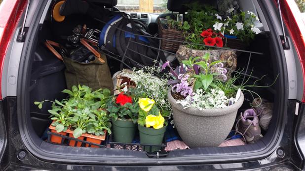 Signs of a trip thru the #CrowsnestPass -Golf clubs, hiking boots &amp; a stop at your local greenhouse! #ExploreAlberta