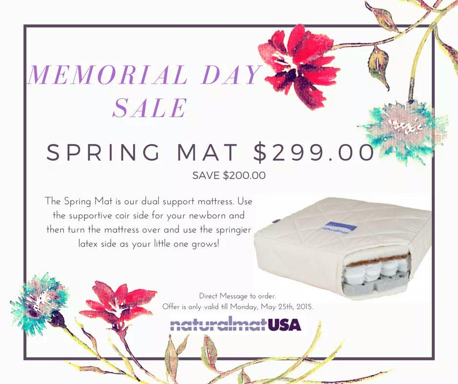 naturalmatusa's tweet image. Awesome Memorial Day Sale happenning now! DM to order. #memorialday #springmat #cribmattress #organic #bestforbaby