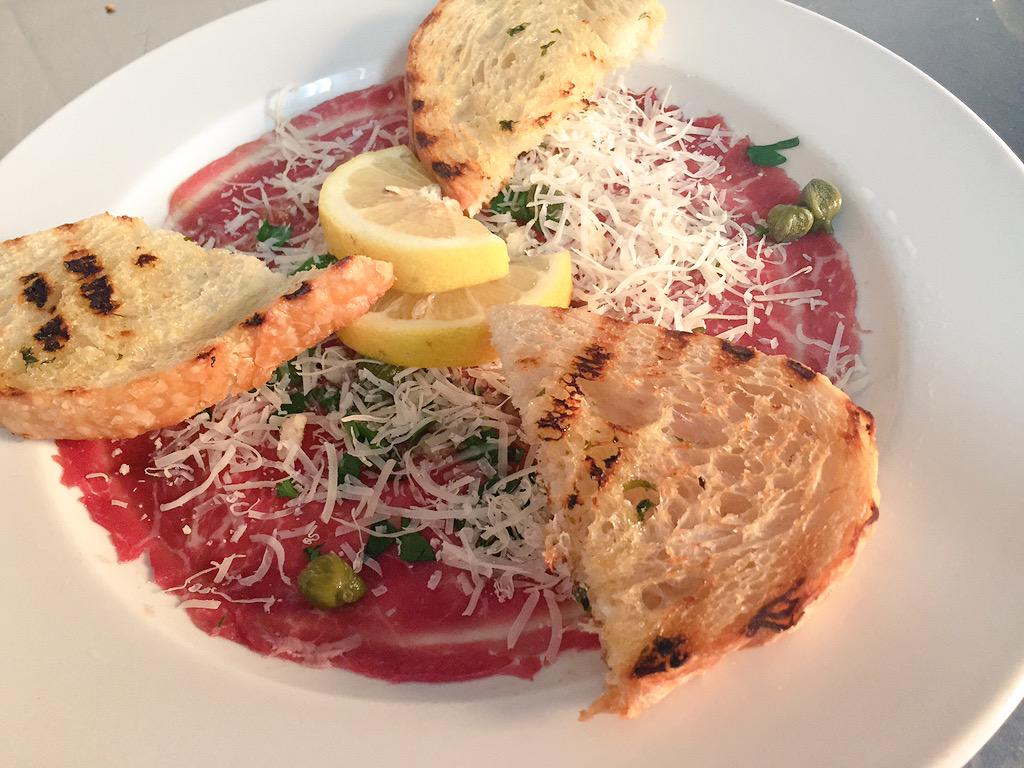 Perfect day for this local favorite!  #carpaccio #patioeats #rooftopfoodfever