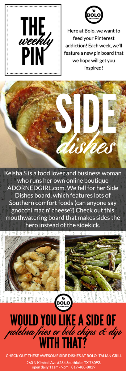 BoloItalian's tweet photo. Our Weekly Pin has @AdornedGirl and her Side Dishes board. We totally dig the veggie tian pin. http://t.co/K1nMzMrRH7 http://t.co/9HYjcryN8C