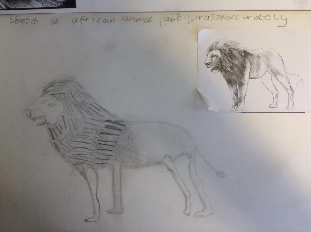 OnoFnlomce_net's tweet photo. Sketching African animals with amazing results! #LRAY2 http://t.co/VDP3zQvt4Y