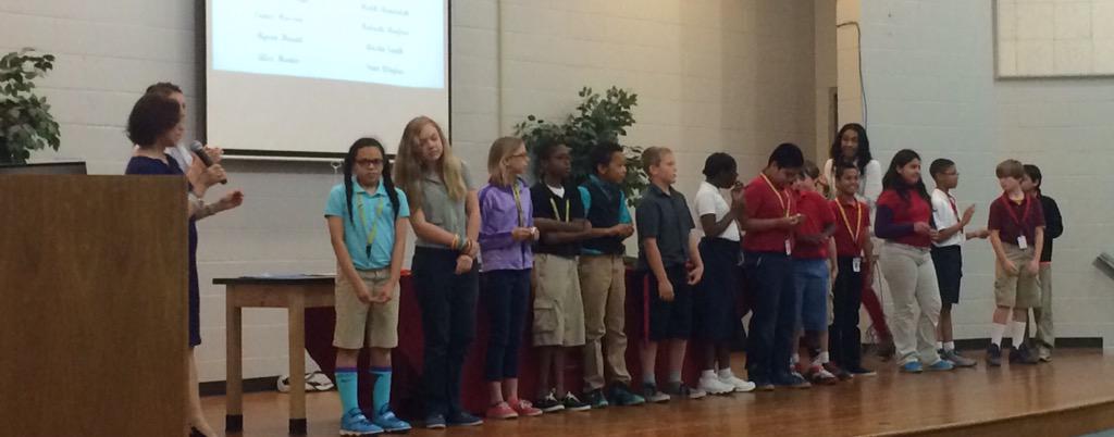 hadleymiddle's tweet photo. 5th grade ceremony was a HUGE success with several walking away with gift cards and five were presented Kindle HD's! http://t.co/BcUJTVWBbk