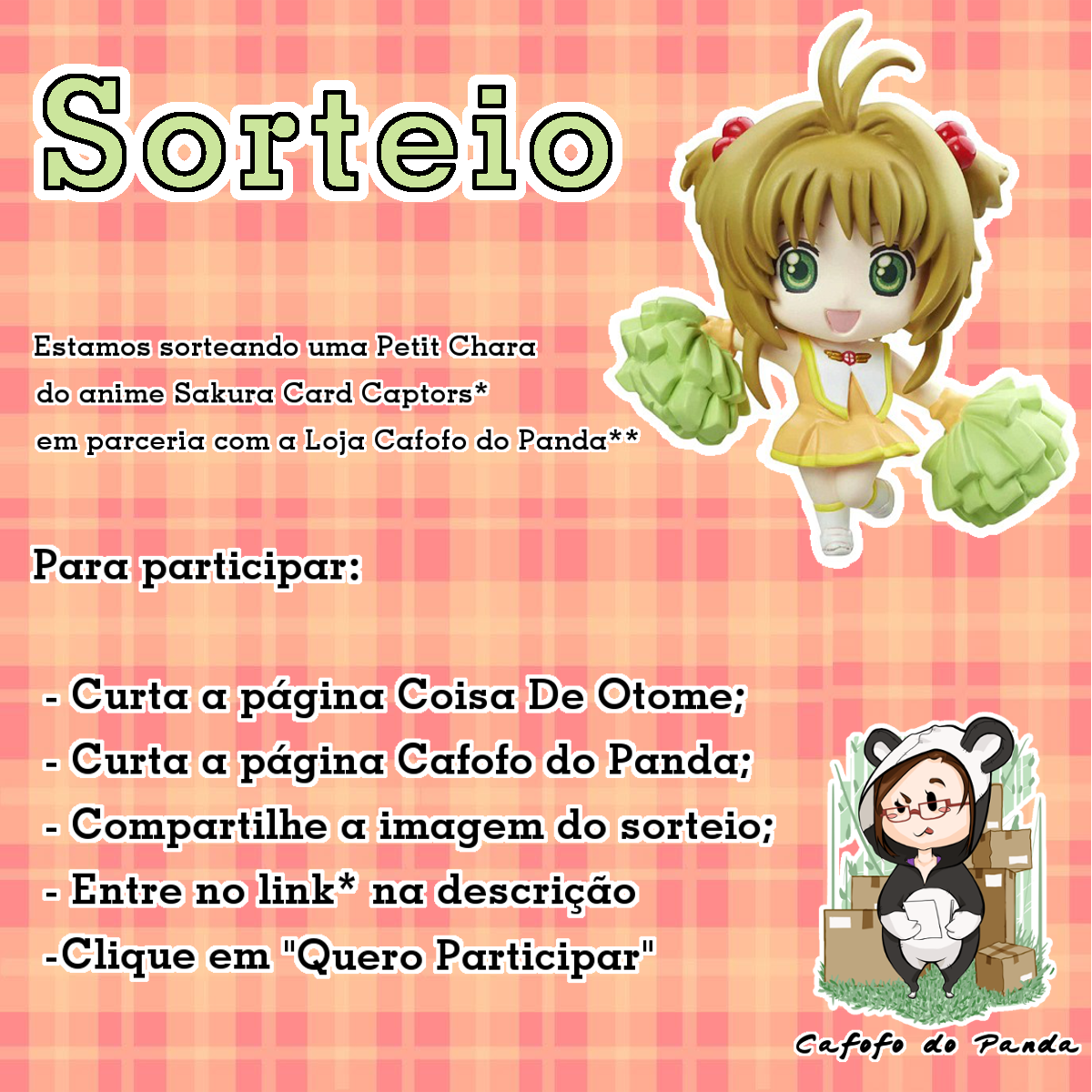 Ainda dá tempo! Dia 30 sai o resultado do nosso sorteio no facebook, não deixem de participar migre.me/pYfLC