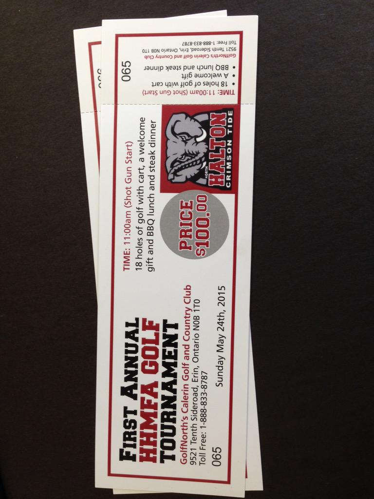 NorthHaltonTide's tweet photo. I've got mine, do you have yours? Get your tickets for the Golf Tournament. A great way to be part of the #TideFam http://t.co/ZfKxR4EQz0