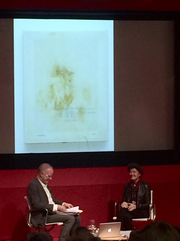Mary Kelly in conversation with Hans-Ulrich Obrist happening now! <a href="/HUObrist/">Hans Ulrich Obrist</a> <a href="/TatePublic/">TatePublicProgrammes</a>