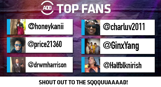 AllDef's tweet photo. Shout out to this week’s top #ADDfam! @honeykanii @price21360 @drwmharrison @charluv2011 @GinxYang @Halfblknirish http://t.co/Lo5iq1FrAs