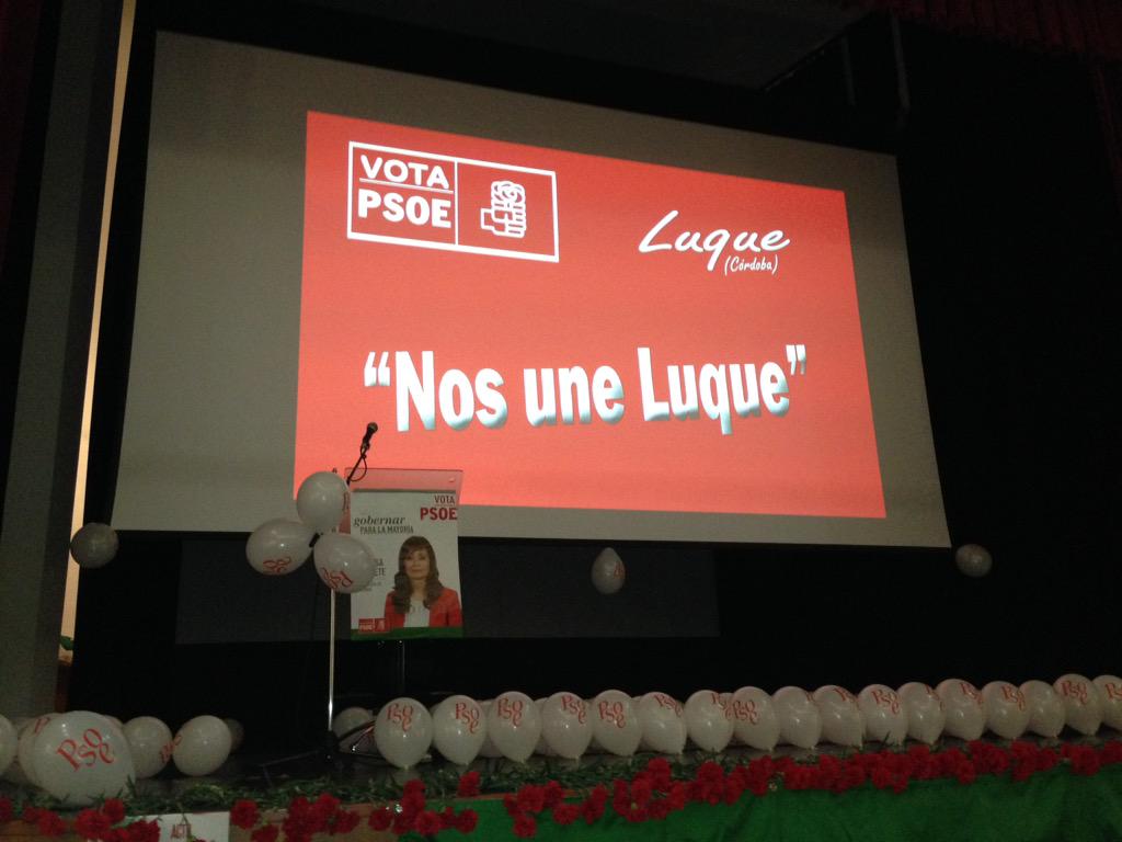 PsoeLuque's tweet photo. Todo listo para que arranque el acto fin de campaña del @PsoeLuque. Aun estas a tiempo de acompañarnos. http://t.co/8FttDvqPBA