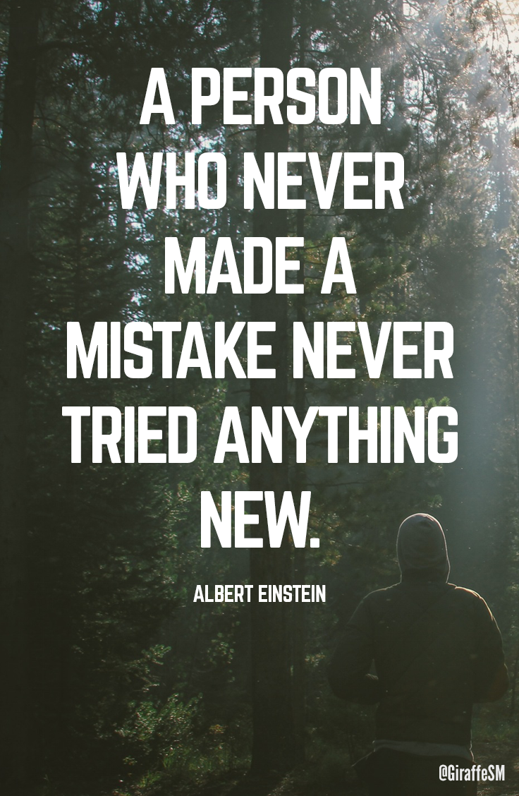 GiraffeSM's tweet photo. Make #Mistakes! As long as you learn from them. | Lara http://t.co/7dMm6fY1zM