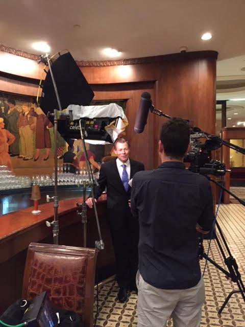 Tod_Chambers's tweet photo. Excited to be a part of the Visa Signature video shoot in the Sazerac Bar featuring @TheRoosevelt_NO &amp; our great city http://t.co/QGDCw7q8cz
