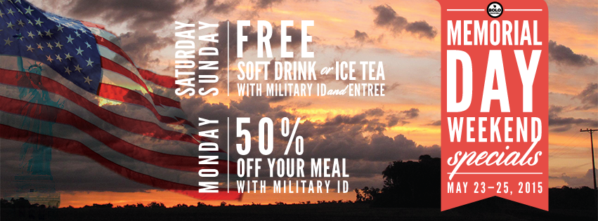 BoloItalian's tweet photo. This Memorial Day Weekend, we're offering some sweet deals to honor the men and women who serve our great nation! http://t.co/fxwesvQvLy
