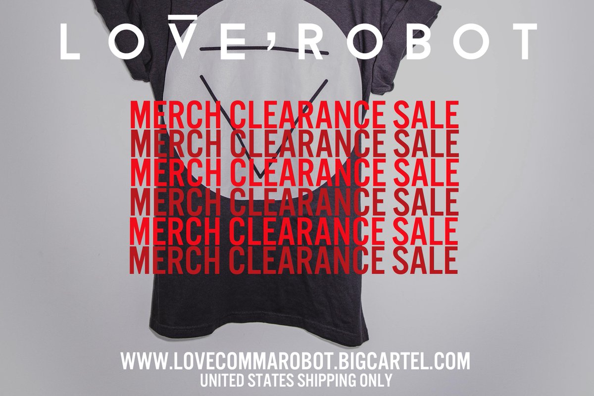 lovecommarobot's tweet photo. Huge clearance sale up on our merch store right now! Select sizes available in each piece http://t.co/LirZ30nSdu http://t.co/Iex2kL1WG7