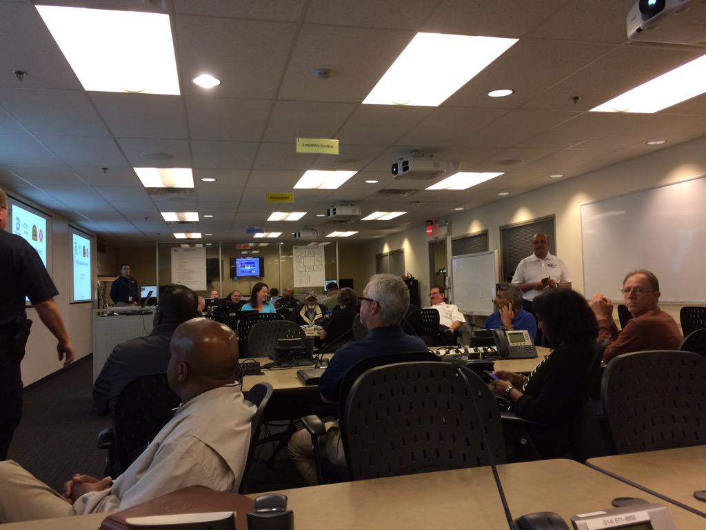 JISDPD_Chief's tweet image. Attending a meeting at @1500Marilla EOC to discuss the threat of flooding with partners.