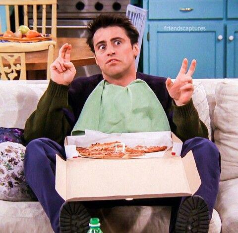 Joey has the right idea! Come pick up a hot, fresh pizza from Dominick's today!