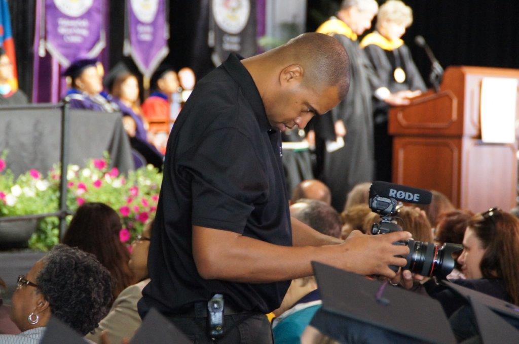 raygilmer's tweet photo. Another great job by @mctv10 crew for #MCGrad2015 event today. These pros show how it's done. http://t.co/ddSWg0plaz