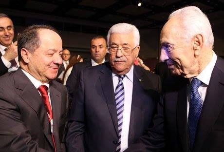 BreakingKurd's tweet photo. #Breakingkurd
#Kurdistan Pres Barzani meeting w #Israel former Pres.Shimon Peres& #Palestine Pres.Mahmoud Abbas http://t.co/CMaeLWtZ42