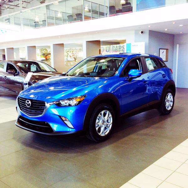 mazdacanada's tweet photo. The #FirstEverCX3 is now in showrooms across Canada! Book a test drive with your dealer. http://t.co/V9GZ0rl0mN http://t.co/nM4YKM73ZP