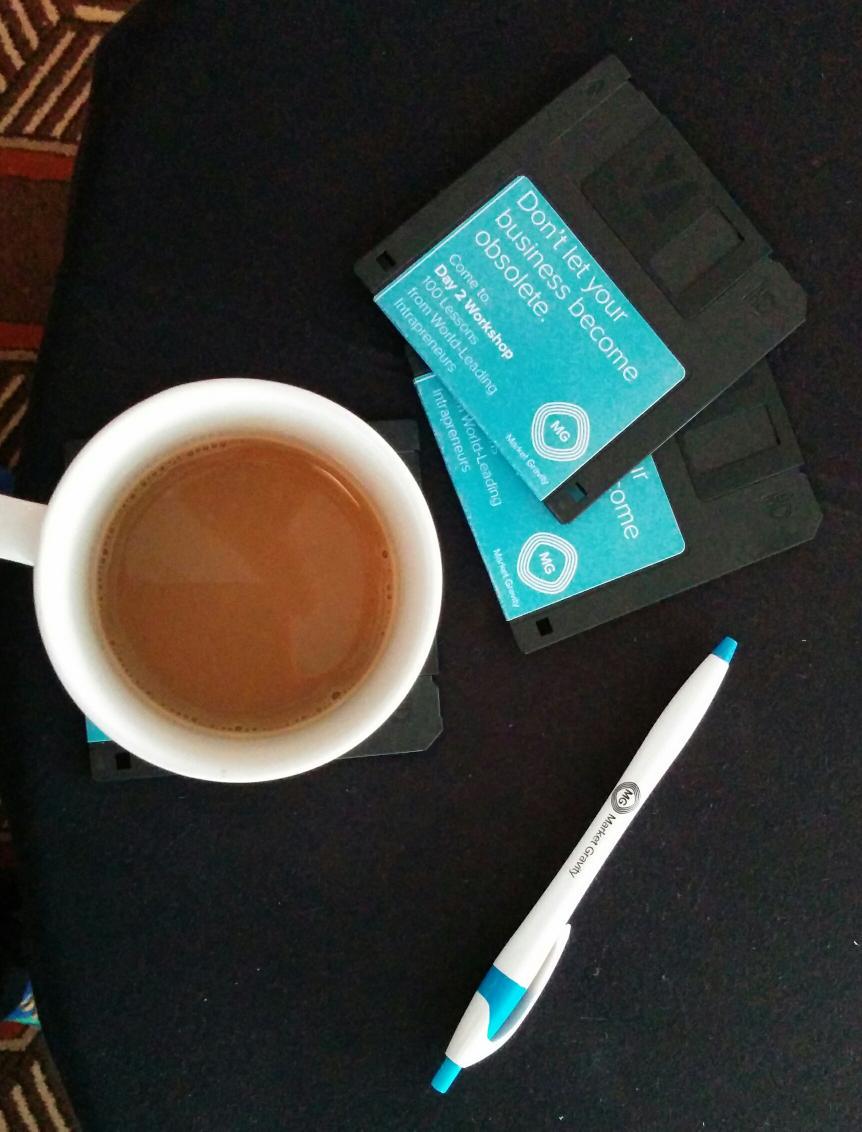 iain_monty's tweet photo. Found a good use for floppy disks. Hipster coasters. #CINOSF http://t.co/4JxH6tXXoy