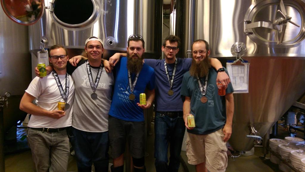 kenny_MadTree's tweet photo. Proud of these boys (and the boys and girls not shown) for making some damn good beer. @MadTreeBrewing http://t.co/OCIrwcJX5q