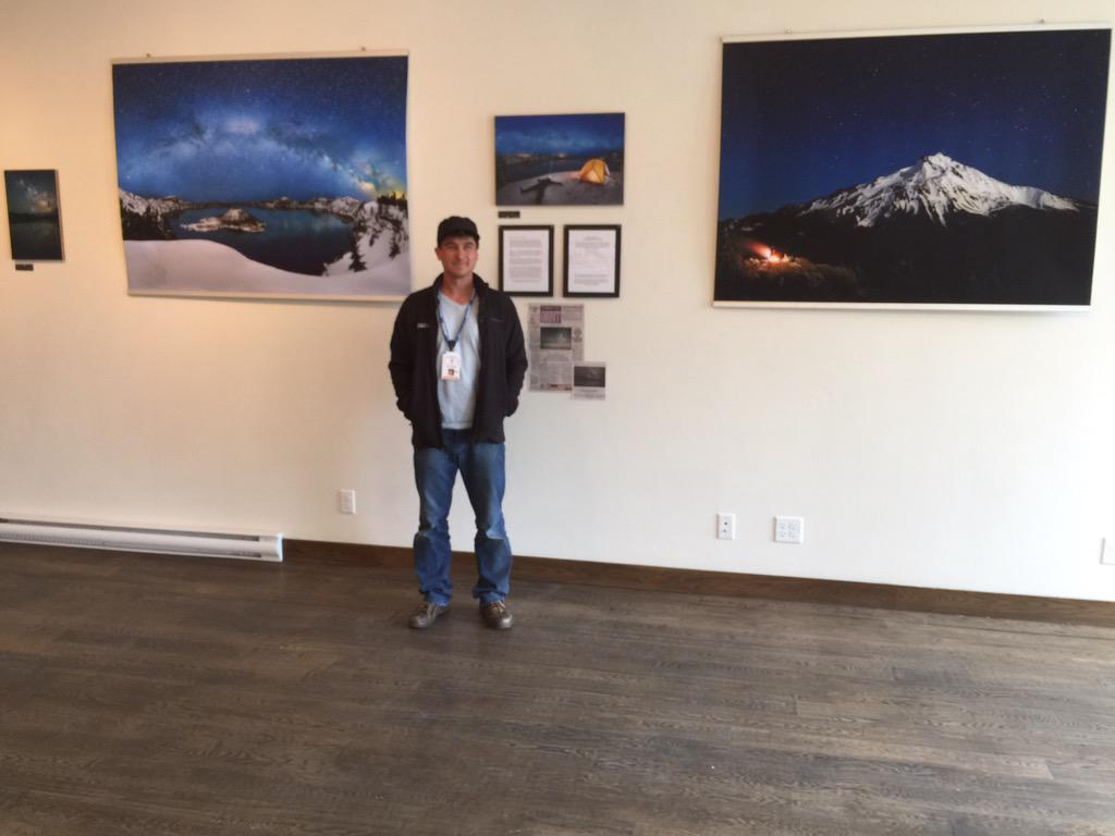 Gallery looks good! Come on by for the art walk today! <a href="/Mountainfilm/">Mountainfilm</a> begins :) thanks <a href="/prophotosupply/">Pro Photo Supply</a>! #lightsout