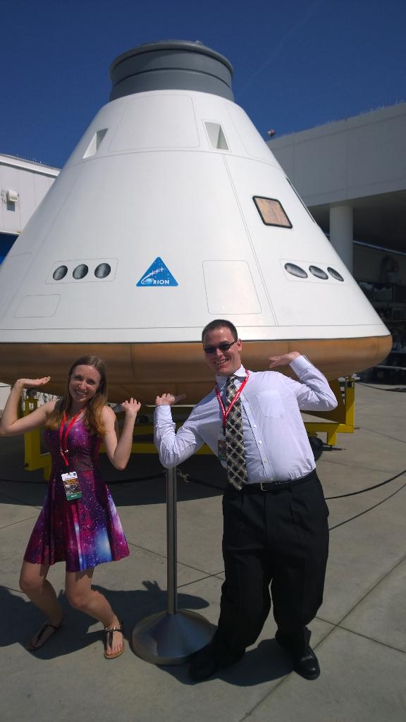 FL_FIRST_Alumni's tweet photo. Michelle and Nick. @FIRSTinFlorida alumni from #FRC79. Now @UCF students competing w/ @NASARMC @explorespaceksc http://t.co/HvoahS2pUb