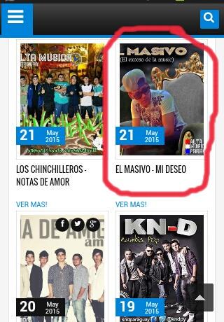ElMasivoPy's tweet photo. YA PODES DESCARGAR LO NUEVO DEL MASIVO PARAGUAY

EN #ALTAMUSICAPY 
#PLANETAEXITOS http://t.co/rWNNdNjZQl