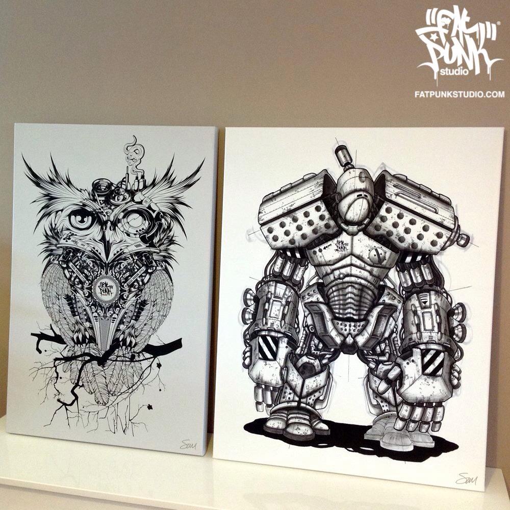 fatpunkstudio's tweet image. Steampunk #canvas #art. RT 2 go into the draw to WIN goodies💀fatpunkstudio.com/shop/owl-canva…