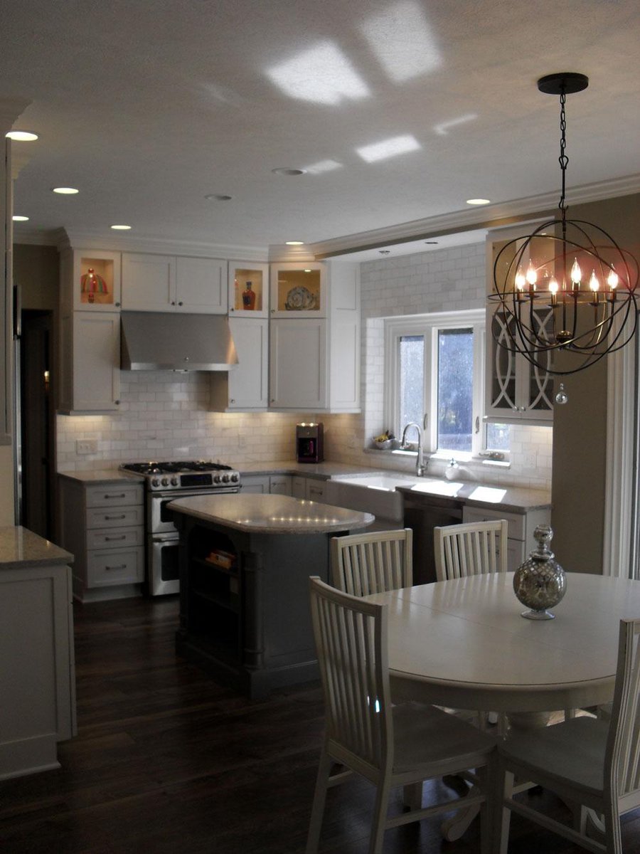 They raised the ceiling to pull off an amazing kitchen remodel in East Lansing, Michigan. #remodel #StarMarkCabinetry