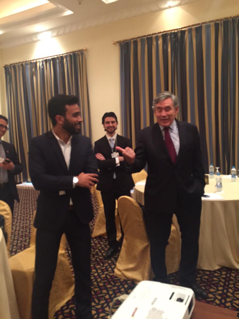 CairoShapers's tweet photo. Our shaper @abdelqaderr met @OfficeGSBrown in a private session about leadership, thank you! #mena15 #ShapeMENA http://t.co/QrcCbc8DyI