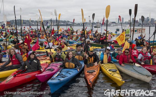 greenpeaceusa's tweet photo. Did you miss the #PaddleInSeattle last weekend? Check out the highlights here! http://t.co/KoWzpFvT5S http://t.co/sXBNlsp4OH