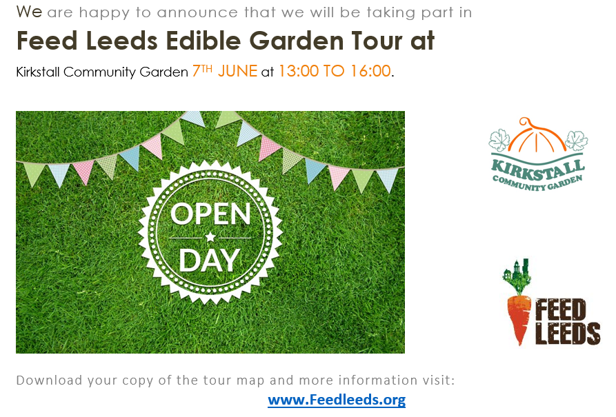 We are happy to announce that we will be taking part in Feed Leeds Edible Open gardens trail
#leeds #feedleeds