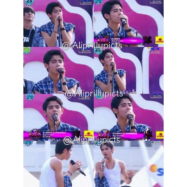 AlprilFamz_BLTR's tweet photo. "Kau terindah.." pagi2 liat wajah&amp;suaramu bikin matahari kalah bersinar dg mu bang.. >.< #40BulanBersamaAliandoALC http://t.co/ZU7vpIWJ9h