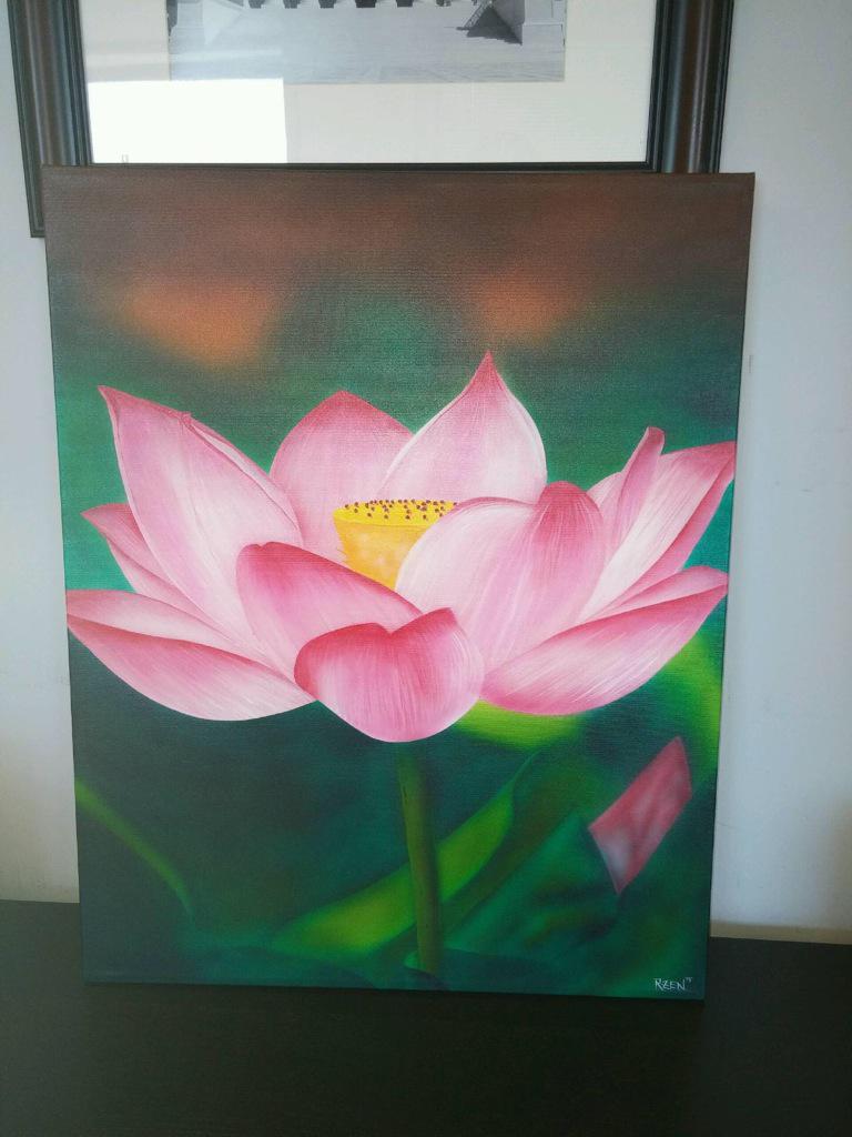 SuterLaw's tweet photo. My incarcerated client painted this for me. He wrote on the back that I help my clients rise from the mud #artist http://t.co/dC7bcK4FS2