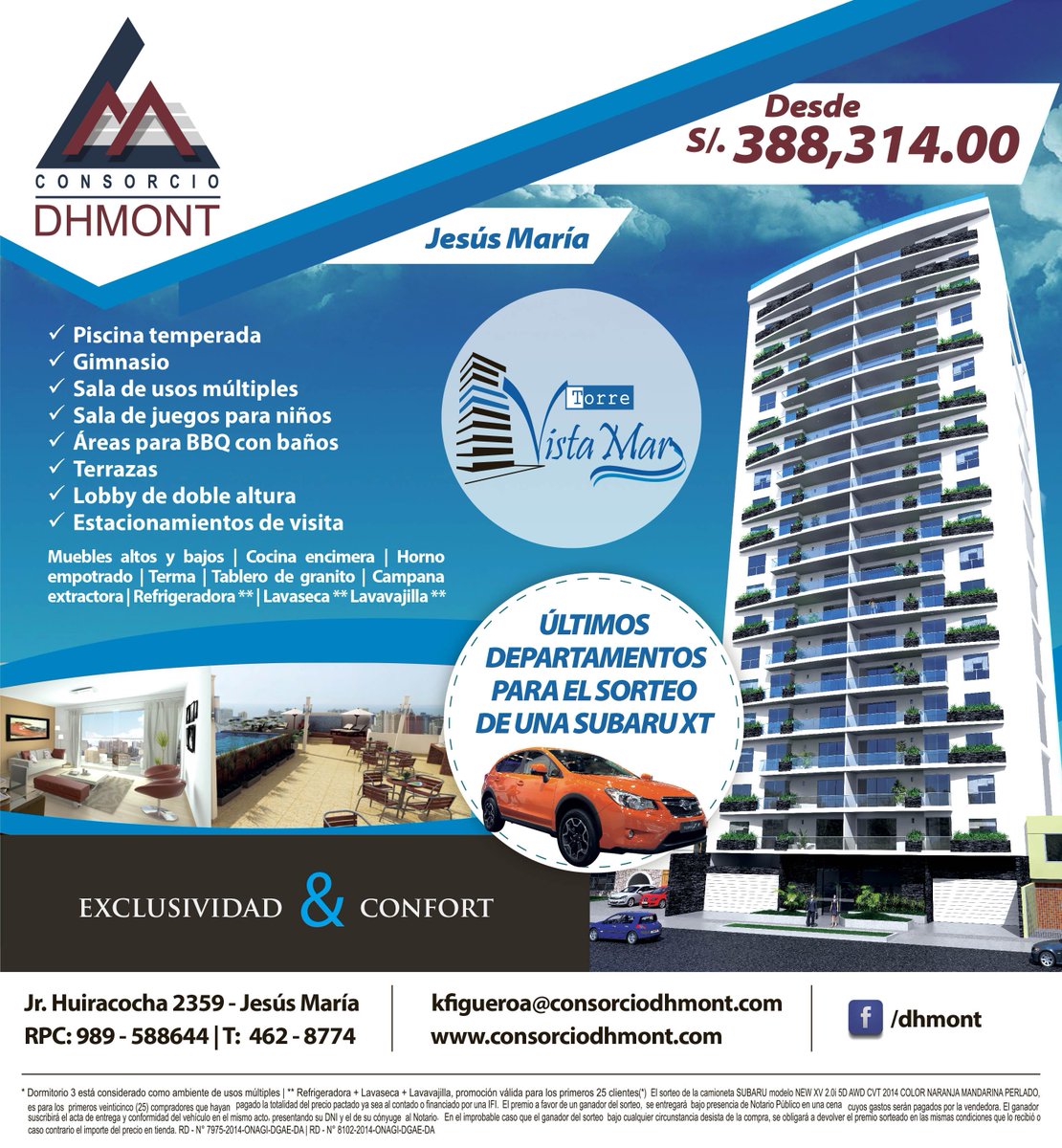 hogarisimaperu's tweet image. EXCLUSIVIDAD &amp;amp; CONFORT EN #JESÚSMARÍA
Últimos departamentos para el sorteo de una #SUBARUXT
@consorciodhmont