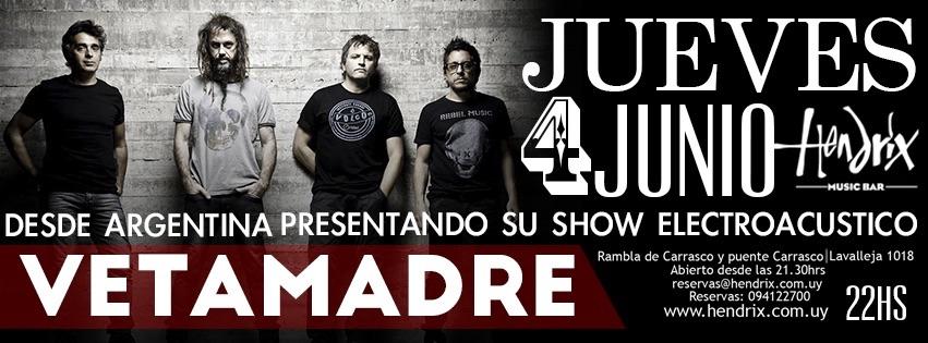 vetamadre's tweet photo. #Ahora Electroacustico el jueves 4 de junio en @hendrixmusicbar #Uruguay http://t.co/ftSEgDiYQz