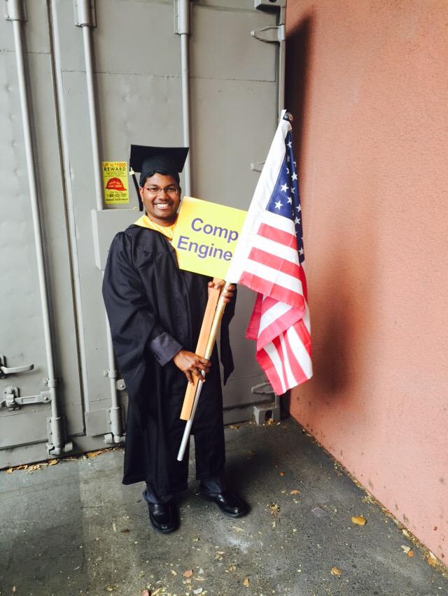 SrinivasBelide's tweet photo. #SJSUEngrGradS15 http://t.co/E6vAamJs0e