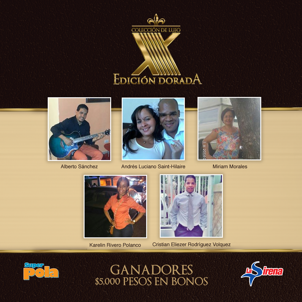 sirena_rd's tweet photo. ¡Felicidades a nuestros ganadores de 5 mil pesos en bonos de nuestro quinto sorteo de #CDLVirtual! http://t.co/OWJavQzsQY