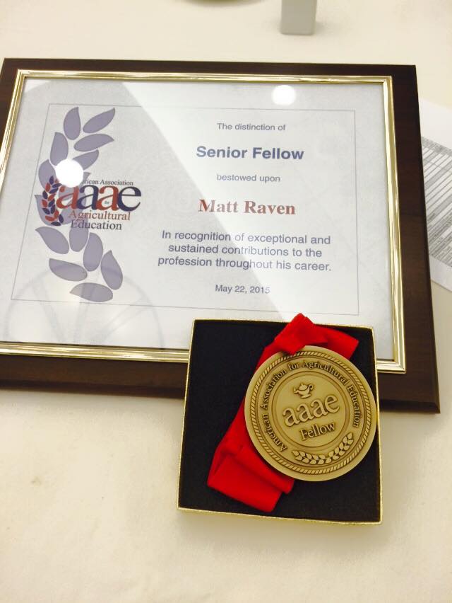 men658's tweet photo. Congrats @matt_raven now a Senior Fellow of the American Assoc. for Agricultural Education! #AAAE2015 @roxie_raven http://t.co/LId5FnhTYX