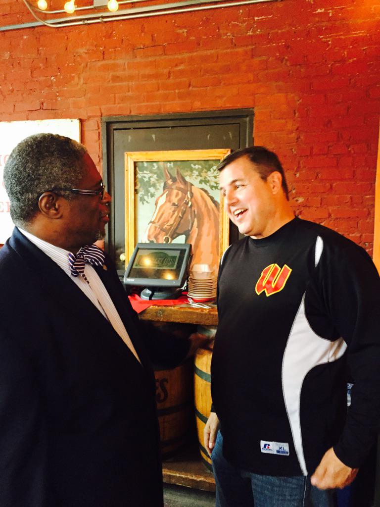 TonkaGolf's tweet photo. Winnetonka Coach Jeff Rich congratulated by #mayorslyjames http://t.co/UNZXCBfR1K